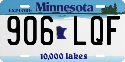 MN license plate 906LQF