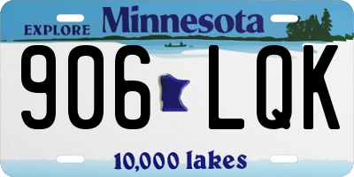 MN license plate 906LQK