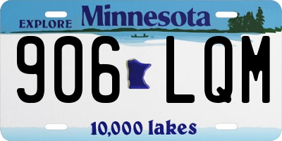 MN license plate 906LQM