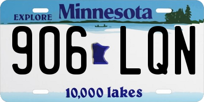 MN license plate 906LQN