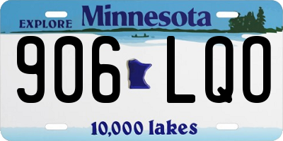 MN license plate 906LQO