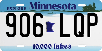 MN license plate 906LQP
