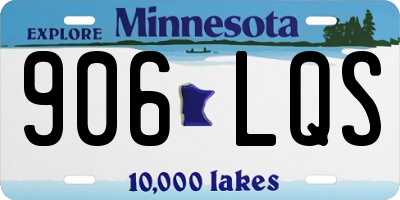 MN license plate 906LQS