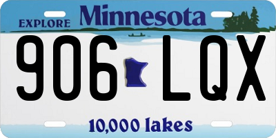 MN license plate 906LQX