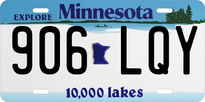 MN license plate 906LQY