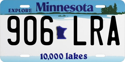 MN license plate 906LRA