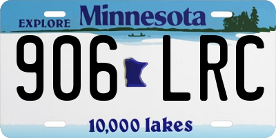 MN license plate 906LRC
