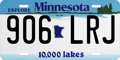 MN license plate 906LRJ