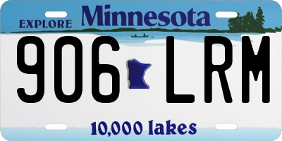 MN license plate 906LRM