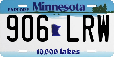 MN license plate 906LRW