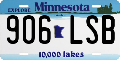 MN license plate 906LSB