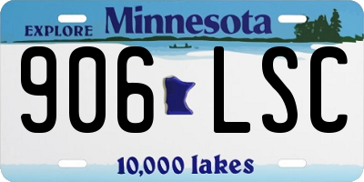 MN license plate 906LSC
