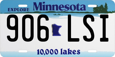MN license plate 906LSI