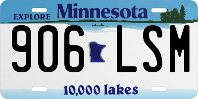MN license plate 906LSM