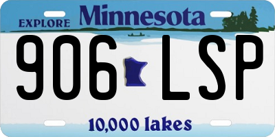MN license plate 906LSP