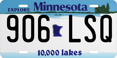 MN license plate 906LSQ