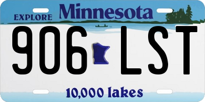 MN license plate 906LST