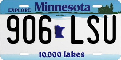 MN license plate 906LSU