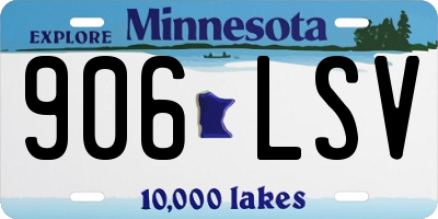 MN license plate 906LSV