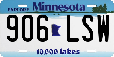 MN license plate 906LSW