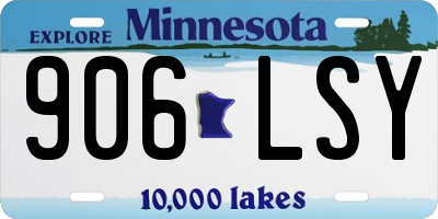 MN license plate 906LSY