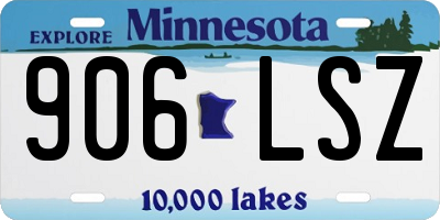 MN license plate 906LSZ