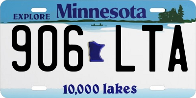 MN license plate 906LTA