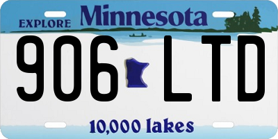 MN license plate 906LTD