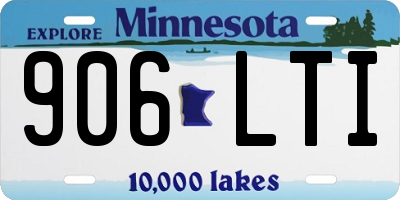 MN license plate 906LTI