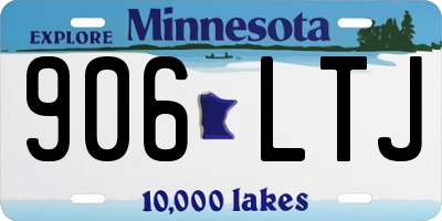 MN license plate 906LTJ