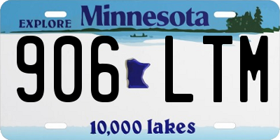 MN license plate 906LTM