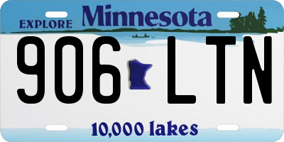 MN license plate 906LTN