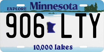MN license plate 906LTY