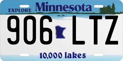 MN license plate 906LTZ