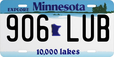 MN license plate 906LUB