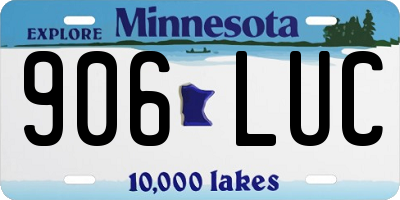 MN license plate 906LUC