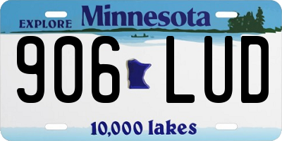 MN license plate 906LUD