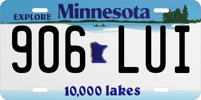 MN license plate 906LUI