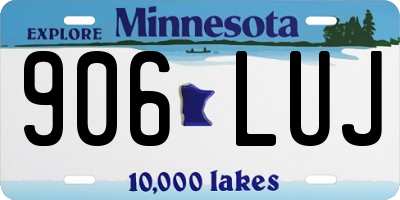 MN license plate 906LUJ