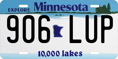MN license plate 906LUP
