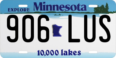MN license plate 906LUS