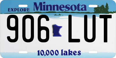 MN license plate 906LUT