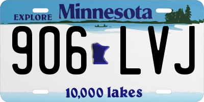 MN license plate 906LVJ