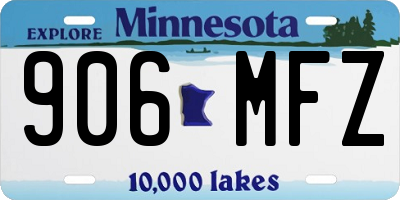 MN license plate 906MFZ