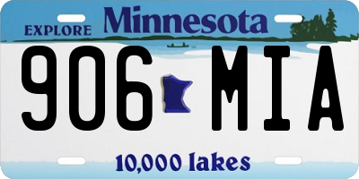 MN license plate 906MIA