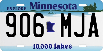 MN license plate 906MJA