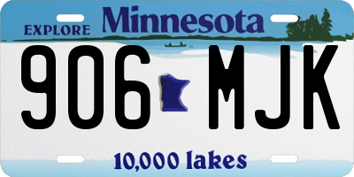 MN license plate 906MJK