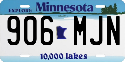MN license plate 906MJN