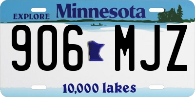 MN license plate 906MJZ