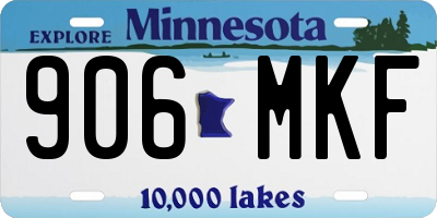 MN license plate 906MKF